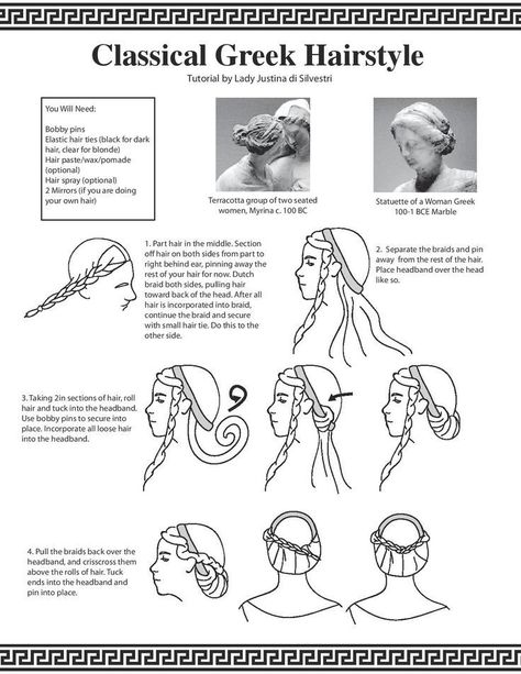 Greek Updo Hairstyles, Ancient Rome Hairstyles, Ancient Greek Hairstyles For Women, Ancient Greece Makeup, Homestead Hairstyles, Hekate Costume, Greece Hairstyles, Ancient Roman Hairstyles, Ancient Greek Hairstyles