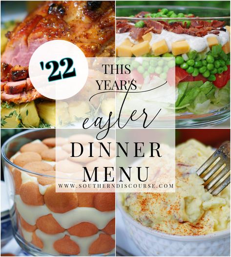 This Year's Easter Dinner Menu - southern discourse Easter Southern Dinner, Southern Easter Dinner Menu Ideas, Southern Easter Dinner Ideas, Southern Easter Dinner, Easter Dinner Menu Ideas, Southern Discourse, Easter Dinner Menus, Dinner Menu Ideas, Risen Lord