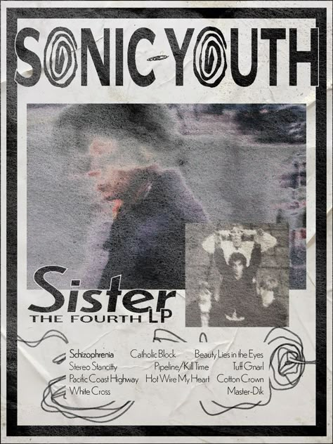 Shoegaze Band Poster, Unwound Poster, The Sundays Poster, Shoegaze Poster, Shoegaze Art, Slowdive Poster, Sonic Youth Poster, Lake Eerie, Shoegaze Aesthetic