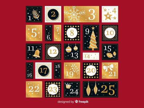 Advent Calendar Poster, New Year Advent Calendar, Advent Calendar Digital, Calendar Poster Design, Digital Advent Calendar, Email Design Ideas, Christmas Posts, Food Social Media, Xmas Design