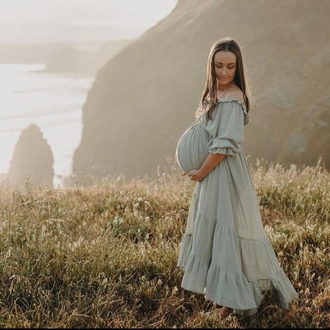 Tracy embracing the gorgeous sage tones with our Emmaline Gown on the Flinders Cliff back drop. This was Tracy second visit with us as she welcomes her third child Emmaline Gown in sage is a one size fit XS-XXL and is all brought together with a waist tie. Captured by @danni_knight_photography 📸 Sage maternity photoshoot dress Maternity Photoshoot Dresses Sage baby shower dress Couples photoshoot dress Maternity photoshoot dress hire Australia Couples Photoshoot Dress, Maternity Shoot Dress, Maternity Photoshoot Dresses, Maternity Photoshoot Dress, Photoshoot Dresses, Baby Shower Dress, Third Child, Dress Hire, Maternity Dresses For Photoshoot