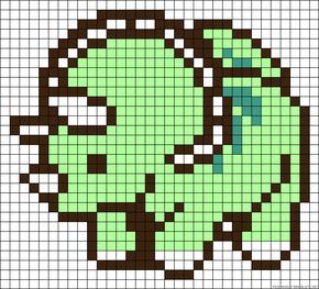 Perler Beads Pattern Cute, Triceratops Cross Stitch, Pearler Bead Patterns Dinosaur, Perler Bead Dinosaur Pattern, Dino Granny Square, Plastic Canvas Cross Stitch Patterns, Pixel Art Quilt, Pixel Art Pattern Dinosaur, Granny Square Pixel Blanket