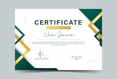 Certificate Model, Green Certificate, Achievement Certificate, Student Images, Digital Photography Lessons, Certificate Border, Free Certificate Templates, Certificate Background, Certificate Design Template