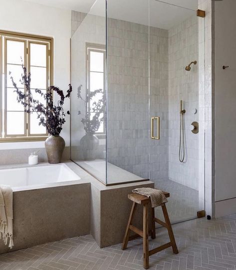 Shower And Tub Side By Side Master Bath, Drop In Tub Master Bath, Master Bath With Shower And Tub, Bathroom Remodel With Tub And Shower Separate, Built In Tubs Master Bath, Tub Beside Shower Master Bath, Built In Soaking Tub, Built In Soaker Tub, Shower Beside Tub