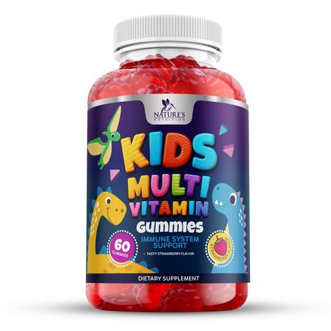 Children's Vitamins, Multivitamin Packaging Design, Kids Vitamins, Vitamin C Gummies, Childrens Vitamins, Kids Multivitamin, Elderberry Gummies, Supplements Packaging, Medicine Packaging