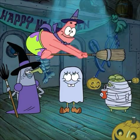 Sponge Bob Characters, All Spongebob Characters, Halloween Spongebob, Spongebob Logic, Spongebob Jokes, Spongebob Halloween, Spongebob Nails, Old Kids Shows, Spongebob Funny Pictures