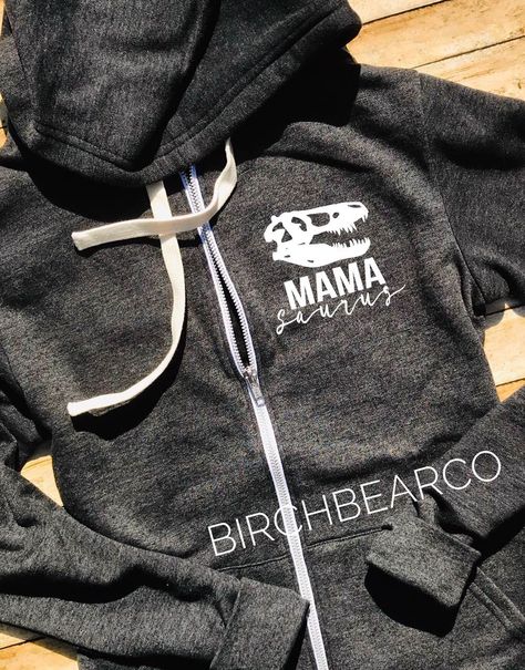 Triblend Unisex Fleece Zipper Hoodie - Mama Saurus Hoodie - Mom Hoodie - Funny Sweatshirt - Mamasaurus Shirt - Funny Hoodie - Mom Shirt by BirchBearCo on Etsy https://www.etsy.com/listing/636713662/triblend-unisex-fleece-zipper-hoodie Mama Bear Sweatshirt, Camping Hoodie, Mama Hoodie, Aunt T Shirts, 50th Clothing, Dog Mom Sweatshirt, Mom Hoodies, Mama Sweatshirt, Funny Hoodies