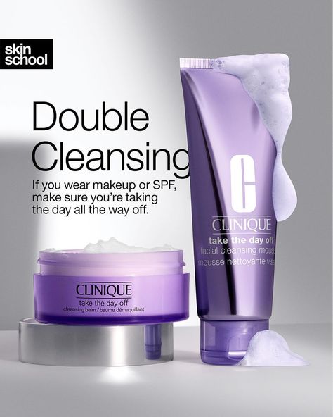 Double-cleansing might feel like extra credit—but for really clean skin, it’s a course requirement. Here’s why ☝️ #clinique #doublecleansing #skincare #cleansingmousse #dermatologisttested #skinschool Clinique Aesthetic, Clinique Ads, Clinique Skincare, Face Skin Care Routine, Routine Aesthetic, Extra Credit, Double Cleansing, Key Visual, Cleansing Balm