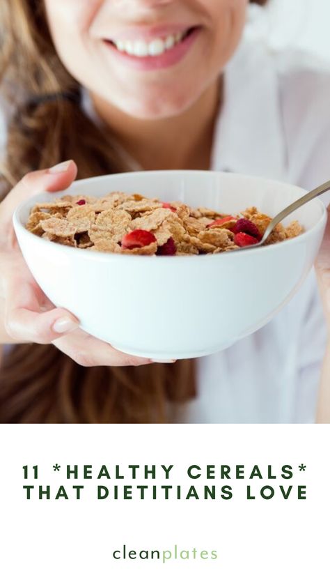 Healthy cereal that's also delicious is totally a thing. We asked dietitians to share their favorites, all low in sugar but high in protein and fiber. Cereal Healthy, Fiber Cereal, Best Cereal, Protein Cereal, Crunch Cereal, Healthy Cereal, Special K, Healthy Products, Breakfast Cereal