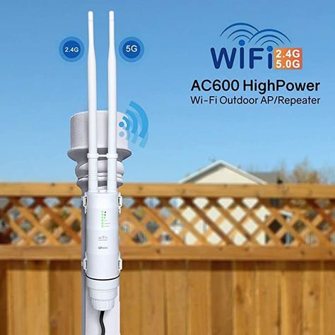 Amazon.com: WAVLINK AC600 Outdoor Weatherproof WiFi Access Point POE, Dual Band 2.4+5G 600Mbps Wireless Router/AP/Wi-Fi Range Extender Internet Signal Booster Amplifier, No WiFi Dead Zones for Working from Home : Electronics Signal Booster, Dual Band, Router, Wi Fi, Range, Band