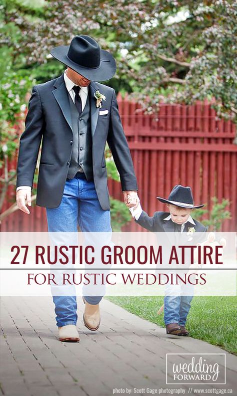 27 Rustic Groom Attire For Country Weddings ❤ You have already chosen your wedding dress, make-up, maybe even hairstyle, so it's time to think about wedding shoes! See our gallery for more inspiration! See more http://www.weddingforward.com/rustic-groom-attire/‎# groom #groomsman Groom Attire For Fall Wedding, Country Wedding Attire For Groom, Rustic Wedding Outfit For Men, Wedding Outfits For Groomsmen, Country Wedding Mens Attire Jeans, Country Wedding Attire For Men, Father Of The Groom Attire Casual, Men’s Rustic Wedding Outfit, Groom Attire Ideas