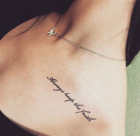 Keep Your Faith Tattoo, Keep The Faith Tattoo, Tattoo Sentences, Tattoos For Women On Thigh, First Tattoo Ideas, Quote Tattoos Girls, Petit Tattoo, Small Quote Tattoos, Cerave Moisturizing Cream