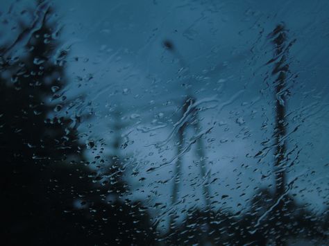 The evening rain Blue Rain Aesthetic, Rain Aesthetic Wallpaper, Hannah James, Blurry Images, Aesthetic Rain, Rainy Wallpaper, Black Joy, Blue Autumn, Rain Aesthetic