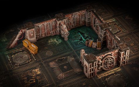 Space Hulk Terrain, Hulk Painting, Wh40k Terrain, Dark Painting, Space Hulk, Miniature Terrain, Dark Paintings, 40k Terrain, Fantasy Miniatures