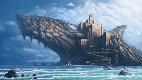 Driftmark of House Valaryon Castle Illustration, Asoiaf Art, Jaime Lannister, Castle Art, Gra O Tron, Game Of Thrones Art, Fantasy City, Fantasy Castle, Fantasy Setting