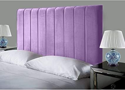 Purple Velvet Bed, Purple Headboard Bedroom, Lilac Headboard, Crushed Velvet Headboard, Purple Headboard, Purple Bed, Bed Makeover, Colourful Living Room Decor, Purple Bedding