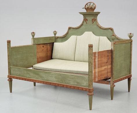 Swedish Sofa, Gustavian Interiors, Bed Measurements, Unique Sofa, Gustavian Furniture, Swedish Decor, Campaign Furniture, Swedish Furniture, Modern Sofa Set