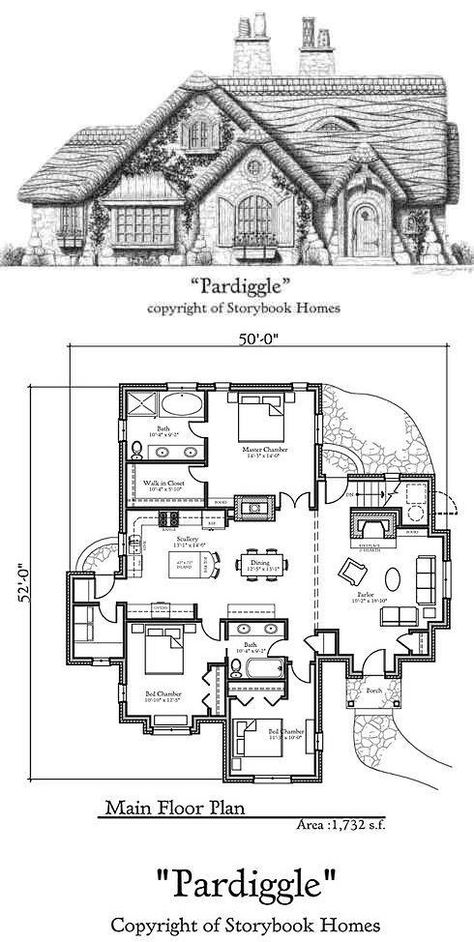 Cottage House Blueprints, Storybook Homes Floor Plans, Fairy Cottage Floor Plans, Irish Cottage Layout, Cool House Floor Plans, Medieval Floor Plans, Interesting Floor Plans, Cottage Homes Floor Plans, Scottish Cottage Floor Plans