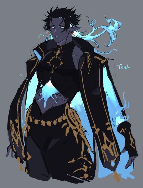 God Oc Outfit Ideas, Black And Blue Character Design, Stardust Character Design, Futuristic Clothes Concept Art, Alien Fashion Concept Art, Wendigo Oc Human, Wizard Pose Reference Drawing, Astronomy Character Design, Leviathan Character Design