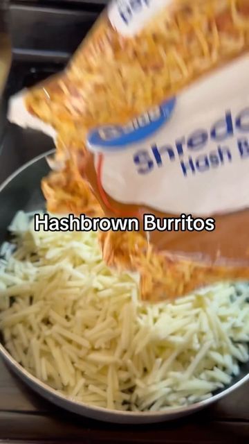 Lola Boyce on Instagram: "My family loves hashbrown burritos i hope yall enjoy this quick easy to go to breakfast idea ! #breakfastideas#breakfast#breakfasttime☕️#foodporn#foodie#foodstagram#hashbrowns" Freezer Breakfast Burritos Hashbrowns, Breakfast Burrito With Hashbrowns, Breakfast With Frozen Hashbrowns, Breakfast Ideas With Shredded Hashbrowns, Recipes Using Shredded Hashbrowns, Hashbrown Burrito, Breakfast Burrito Hack, Breakfast Hashbrowns Skillet, Shredded Hashbrown Recipes Breakfast