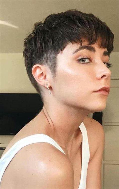 Pixie Cut Styling Tutorial, Pixie Cut Tutorial, Game Hairstyles, Styling Hairstyles, Androgynous Hair, Tutorial Hair, Pixie Haircut For Thick Hair, Hair Inspiration Short, Short Hair Undercut