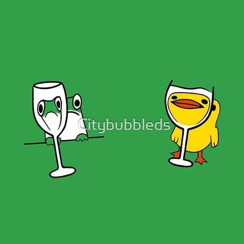 Cute duck and frog tattoo design by Citybubbleds | Redbubble Frog Tattoo Design, Duck And Frog, Glass Tattoo, A Tattoo Design, Frog Tattoo, Church Family, Frog Tattoos, Cute Duck, Two Friends