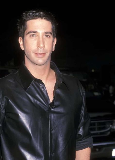 Mens Leather Clothing, David Schwimmer, Ross Geller, Friends Cast, Leather Clothing, Friends Tv Show, Friends Tv, Mens Leather, Hottest Celebrities