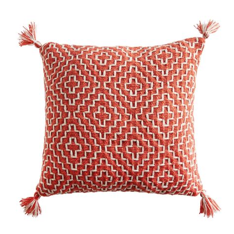 Your Backyard Will Be the Hottest Ticket in Town This Summer With These On-Trend Outdoor Pillows Coral Pillow, Embellished Pillows, Coral Pillows, Indigo Pillows, Pet Cushions, Geometric Motif, Business Furniture, Affordable Decor, Pillow Texture