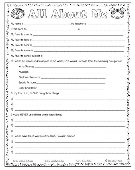 What cartoon character would you like to meet? If you could have any superpower, what would it be? These are just a few of the questions asked by The Library Patch on the FREE All About Me Questionnaire. All About Me Questionnaire, All About Me Questions, About Me Worksheet, Me Worksheet, All About Me Printable, All About Me Worksheet, About Me Template, Questionnaire Template, Three Wishes