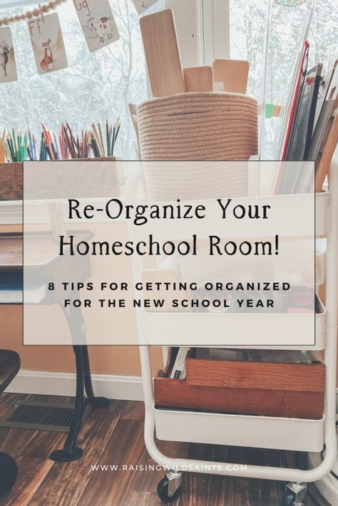 8 Tips for Re-Organizing Your Homeschool Room - Raising Wild Saints™ Homeschool Organization For Small Spaces, School Room Organization, Build Your Own Shelves, Homeschool Room Organization, Homeschool Supplies, Liturgical Seasons, Homeschool Room, Solid Wood Shelves, Homeschool Help