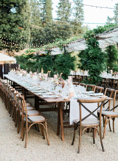 wedding tables - photo by Kylee Yee http://ruffledblog.com/romantic-al-fresco-wedding-in-tuscany Rustic Tables, Tuscan Wedding, Tuscany Wedding, Reception Ideas, Italian Wedding, Italy Wedding, Twinkle Lights, Wedding Lights, Wedding Planners