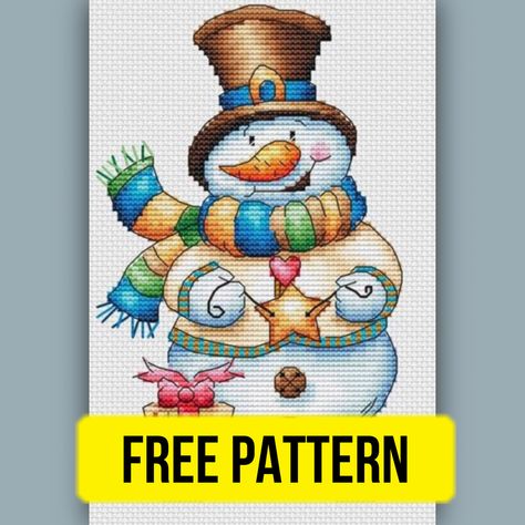 Disney Cross Stitch Patterns Free Charts, Cross Stitch Patterns Free Printable Charts, Cross Stitch Designs Free, Free Counted Cross Stitch Patterns, Free Snowman Cross Stitch Patterns, Cross Stitch Patterns Free Printable, Free Christmas Cross Stitch Patterns, Snowmen Cross Stitch, Small Cross Stitch Patterns