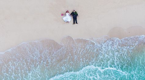 Drone photography is a must for those gorgeous beach weddings to capture that beautiful blue ocean and some sweet husband and wife lovin. It lets us snap every moment of your special day from literally every angle so you can relive those moments long after the sand washes off. Hawaiian Weddings, Honolulu Wedding, Jenna Lee, Sweet Husband, Oahu Wedding, Shot List, Hawaiian Wedding, Beach Weddings, Adventure Wedding