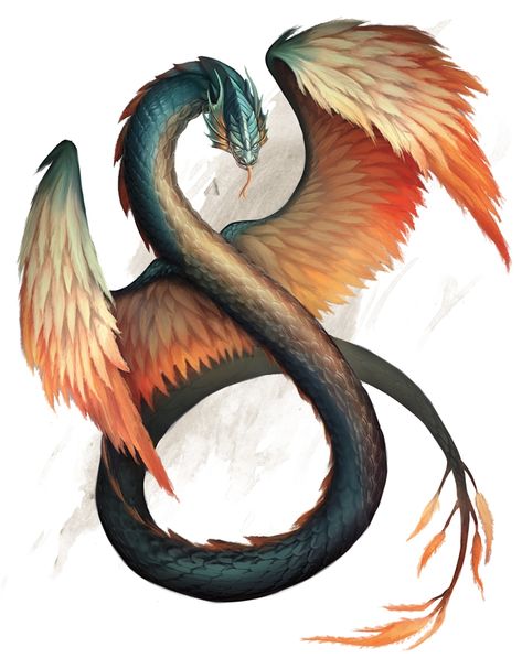 Monsters for Dungeons & Dragons (D&D) Fifth Edition (5e) - D&D Beyond Snake Dragon, D D Monsters, Heroic Fantasy, Mythical Animal, Fantasy Beasts, Creature Drawings, Fantasy Monster, Fantasy Creatures Art, Dragon Artwork