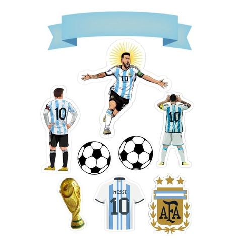 Topper Argentina, Messi Logo, Argentina Team, Paw Patrol Birthday Cake, Team Theme, Argentina Soccer, Kids Cartoon Characters, Edible Paper, Leonel Messi