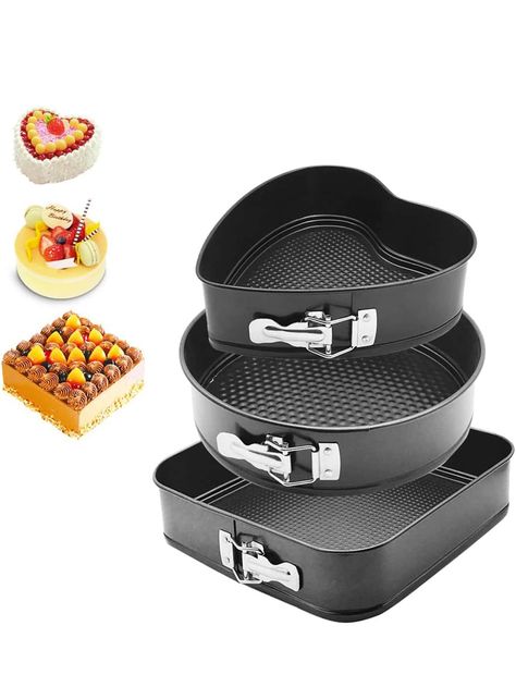 Shein Kitchen, Cake Utensils, Bunny Cake Pan, Angel Food Cake Pan, Charlotte Cake, Rectangle Cake, Plain Bread, Cake Pan Set, Springform Pan Cake