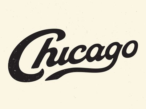 Chicago Lettering by Kyle John Hollings Chicago Lettering, Chicago Graphic Design, Chicago Logo, Contemporary Logo, Chicago Wall Art, Contemporary Typography, Boutique Names, Chicago Design, Identity Development