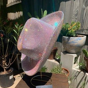 Embellished Cowboy Hat, Rhinestone Cowboy Hat, Red Cowboy Hat, Rainbow Festival, Rhinestone Hat, Bachelorette Hats, Rhinestone Cowboy, Pink Cowboy Hat, Pink Cowboy