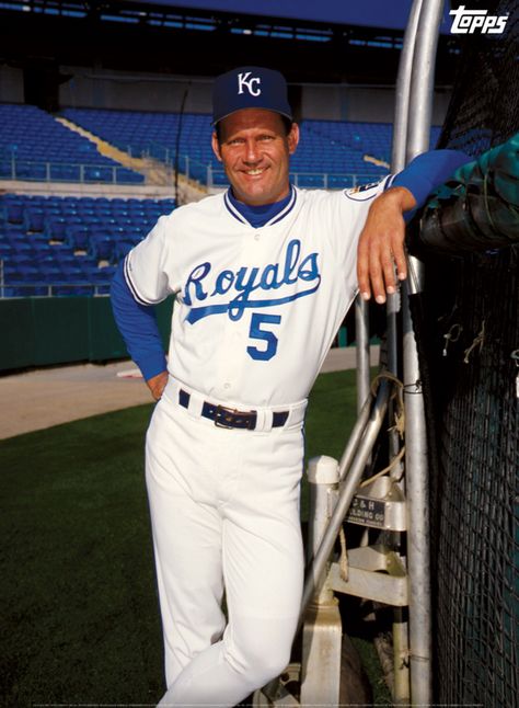 George Brett - Kansas City Royals Kc Royals Baseball, George Brett, Sporting Kc, Kansas City Royals Baseball, Royals Baseball, Bo Jackson, Baseball Uniforms, Baseball Photos, Kc Royals