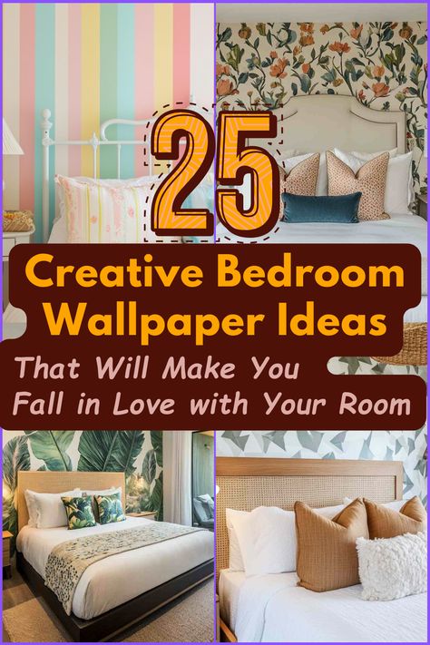 Want a bedroom that feels cozy and stylish? Check out these 25 bedroom wallpaper ideas, from soothing landscapes to bold art deco motifs, perfect for creating the ideal space to relax and unwind. #BedroomDecor #WallpaperIdeas #BedroomInspiration #HomeDecor #InteriorDesign Soothing Landscapes, Marble Effect Wallpaper, Bedroom Wallpaper Ideas, Art Deco Motifs, Creative Bedroom, Faux Brick, Bedroom Wallpaper, Bold Art, Pastel Stripes