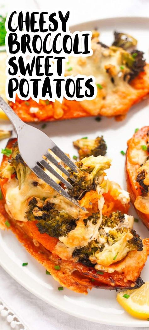 Sweet Potato And Broccoli Recipes, Broccoli Sweet Potato Recipes, Broccoli And Sweet Potato Recipes, Sweet Potato And Broccoli, Mediterranean Sweet Potatoes, Kid Friendly Side Dishes, Stuffed Sweet Potato, Broccoli Dishes, Sweet Potato Recipes Baked