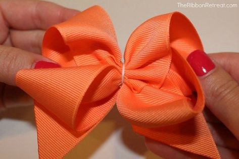 Boutique Bow Tutorial, Hair Bow Instructions, Stacked Hair Bow, Princess Hair Bows, Hair Bow Tutorial, Headband Tutorial, Christmas Hair Bows, Diy Bows, Bow Headband Hairstyles