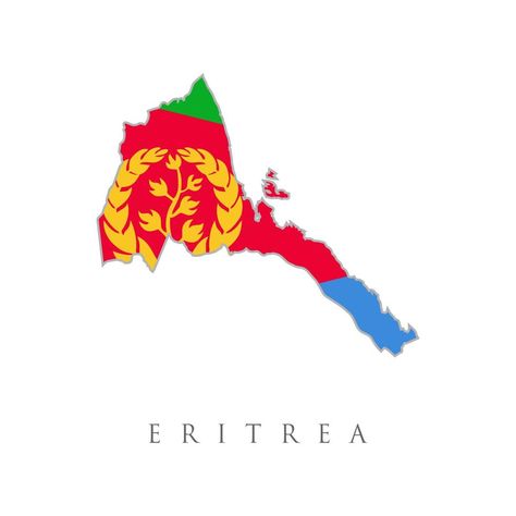 Eritrea flag and outline of the country on a white background. Eritrea contry flag with high resolution vector. Eritrean Flag, Eritrea Flag, Background Powerpoint, Happy Independence Day, Scroll Saw, A White Background, Country Flags, Vector Art, White Background