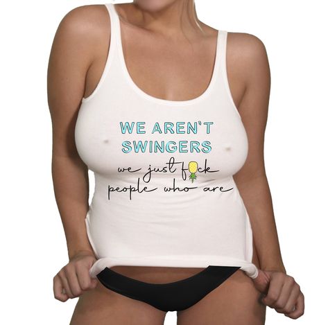 We Aren't Swingers Tank Top, Pineapple Tank Top, Cute Swingers Lifestyle, Women Summer Tank Top, Adult Humor Shirts, women's swinger tops by FreshThredz on Etsy Funny Adult Shirts, Summer Tank Top, Lifestyle Women, Summer Tank, Cute Summer Dresses, Summer Tank Tops, Kids Swimwear, Top Cute, Super Sale