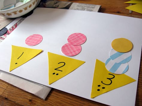 toddler math projects image | ice cream counting 1024x768 Hands on Math for Preschool: The Letter I Numeral Recognition Preschool, Number 3 Art Preschool, Number 3 Activities For Preschool Crafts, Number 3 Activity For Preschool, Number 3 Activities For Toddlers, Number 3 Crafts For Toddlers, Number 3 Crafts For Preschool, Number 2 Activities, Number 3 Activities