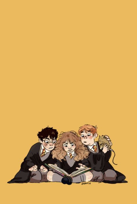 Harry Potter Trio, Anime Harry Potter, Harry Potter Planner, Classe Harry Potter, The Golden Trio, Harry Potter Friends, Harry Potter Background, Harry Potter Illustrations, Best Wallpaper Hd