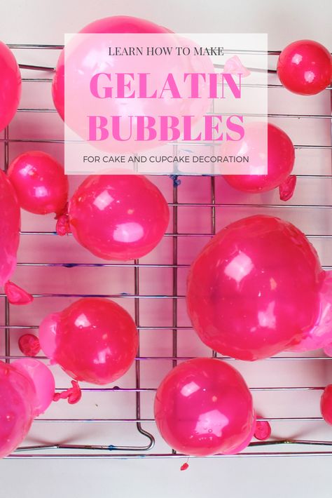 Bubble Theme Cupcakes, Bubble Party Cake Ideas, Bubble Gum Cake Ideas, Edible Bubbles For Cake, Bubble Cake Birthday, Bubble Party Cake, Bubble Cupcakes, Bubble Birthday Cake, Gelatine Bubbles