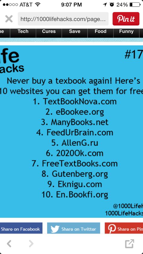 1000 Lifehacks, Free Textbooks, College Life Hacks, High School Hacks, 1000 Life Hacks, Student Hacks, Life Hacks Websites, Vie Motivation, School Survival