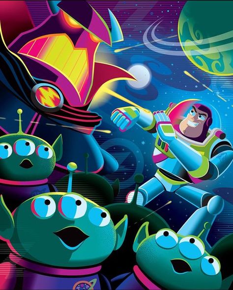 Toy Story Artwork, Toy Story Illustration, Jeff Granito, Fluorescent Paint, Star Wars Drawings, Disney Art Drawings, Disney Infinity, Pretty Drawings, Disney Addict