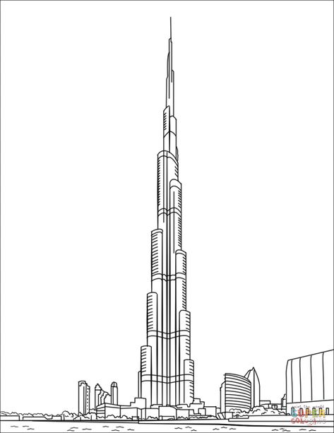 Deserturi Raw Vegan, Skyline Drawing, Dubai Art, Dubai Architecture, Travel Cake, Architecture Drawing Sketchbooks, Perspective Drawing Architecture, Interior Architecture Drawing, Building Sketch